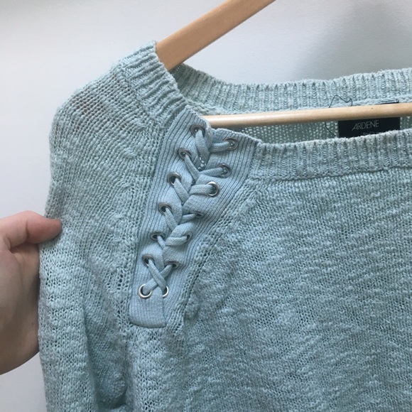 teal sweater - Picture 2 of 5